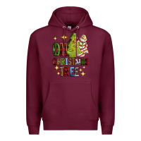 Burgundy Oh Christmas tree Christmas cake Premium Hoodie - RanaPortraitStore