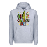 Heather Grey Oh Christmas tree Christmas cake Premium Hoodie - RanaPortraitStore