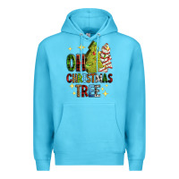 Ocean Blue Oh Christmas tree Christmas cake Premium Hoodie - RanaPortraitStore