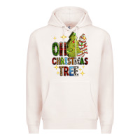 Pale Pink Oh Christmas tree Christmas cake Premium Hoodie - RanaPortraitStore