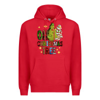 Red Oh Christmas tree Christmas cake Premium Hoodie - RanaPortraitStore