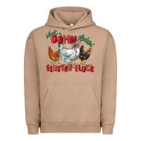 Pigment Burro what a damn cluckin' fluster fluck chickens christ Urban Hoodie - MaliasSmallBusiness