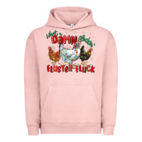 Pigment Salmon what a damn cluckin' fluster fluck chickens christ Urban Hoodie - MaliasSmallBusiness