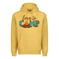 Antique Gold born to camp Premium Hoodie - texasbilliewilder