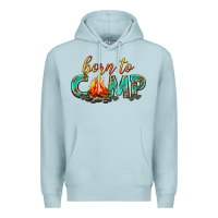 Blue Mist born to camp Premium Hoodie - texasbilliewilder