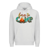 Dove Grey born to camp Premium Hoodie - texasbilliewilder