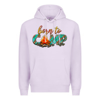 Lilac born to camp Premium Hoodie - texasbilliewilder