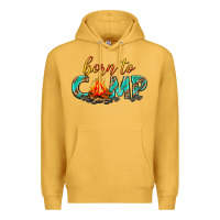 Mustard born to camp Premium Hoodie - texasbilliewilder
