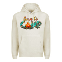 Oatmeal Heather born to camp Premium Hoodie - texasbilliewilder