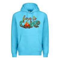 Ocean Blue born to camp Premium Hoodie - texasbilliewilder