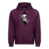 Mauve Wine skull in the wall file Urban Hoodie - MaliasSmallBusiness