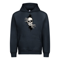 Navy skull in the wall file Urban Hoodie - MaliasSmallBusiness