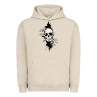 Pigment French Oak skull in the wall file Urban Hoodie - MaliasSmallBusiness
