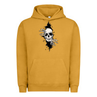 Pigment Peanut Butter skull in the wall file Urban Hoodie - MaliasSmallBusiness