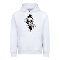 White skull in the wall file Urban Hoodie - MaliasSmallBusiness