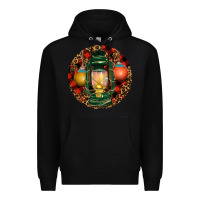 Black Xmas Lantern Christmas Premium Hoodie - RanaPortraitStore
