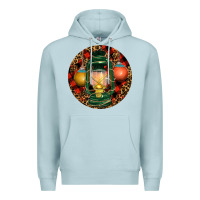 Blue Mist Xmas Lantern Christmas Premium Hoodie - RanaPortraitStore