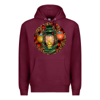 Burgundy Xmas Lantern Christmas Premium Hoodie - RanaPortraitStore