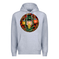 Heather Grey Xmas Lantern Christmas Premium Hoodie - RanaPortraitStore