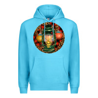 Ocean Blue Xmas Lantern Christmas Premium Hoodie - RanaPortraitStore