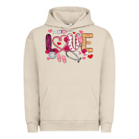 Pigment French Oak love nurse valentines day Urban Hoodie - MaliasSmallBusiness
