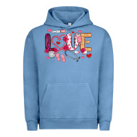 Pigment Pebble Blue love nurse valentines day Urban Hoodie - MaliasSmallBusiness