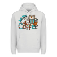 Dove Grey but first coffee Premium Hoodie - texasbilliewilder