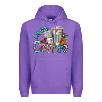 Purple but first coffee Premium Hoodie - texasbilliewilder
