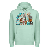 Seafoam but first coffee Premium Hoodie - texasbilliewilder