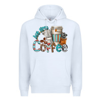 White but first coffee Premium Hoodie - texasbilliewilder