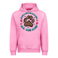 Fuchsia Pink just a girl who loves all her dogs Urban Hoodie - MaliasSmallBusiness