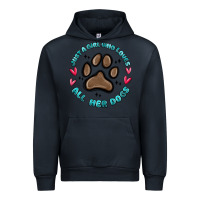 Navy just a girl who loves all her dogs Urban Hoodie - MaliasSmallBusiness