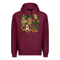 Burgundy camp crew with gnomies Premium Hoodie - texasbilliewilder