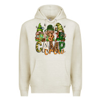 Oatmeal Heather camp crew with gnomies Premium Hoodie - texasbilliewilder
