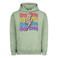 Pigment Oil Green sped crew Urban Hoodie - MaliasSmallBusiness