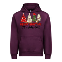 Mauve Wine merry christmas let s play ball baseball Urban Hoodie - MaliasSmallBusiness