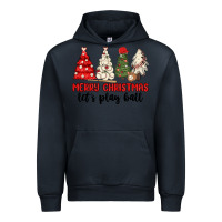 Navy merry christmas let s play ball baseball Urban Hoodie - MaliasSmallBusiness