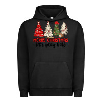 Pigment Black merry christmas let s play ball baseball Urban Hoodie - MaliasSmallBusiness