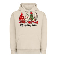 Pigment French Oak merry christmas let s play ball baseball Urban Hoodie - MaliasSmallBusiness