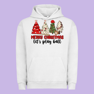 Urban Hoodie merry christmas let s play ball baseball