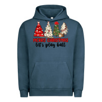 Pigment Midnight Navy merry christmas let s play ball baseball Urban Hoodie - MaliasSmallBusiness