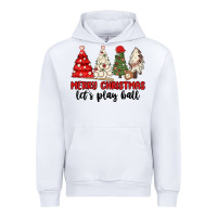 White merry christmas let s play ball baseball Urban Hoodie - MaliasSmallBusiness