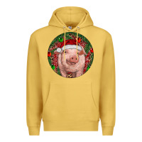Antique Gold Pig Christmas Premium Hoodie - RanaPortraitStore