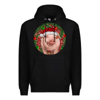 Black Pig Christmas Premium Hoodie - RanaPortraitStore