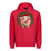 Cardinal Pig Christmas Premium Hoodie - RanaPortraitStore