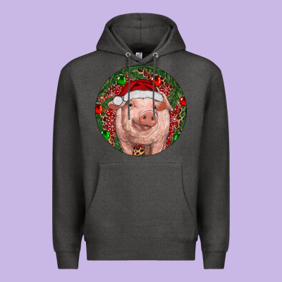 Premium Hoodie Pig Christmas