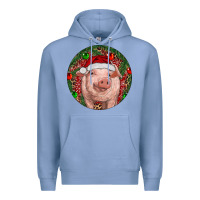 Colony Blue Pig Christmas Premium Hoodie - RanaPortraitStore