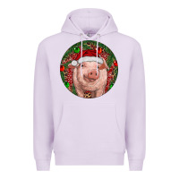 Lilac Pig Christmas Premium Hoodie - RanaPortraitStore
