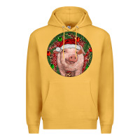 Mustard Pig Christmas Premium Hoodie - RanaPortraitStore