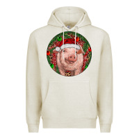 Oatmeal Heather Pig Christmas Premium Hoodie - RanaPortraitStore